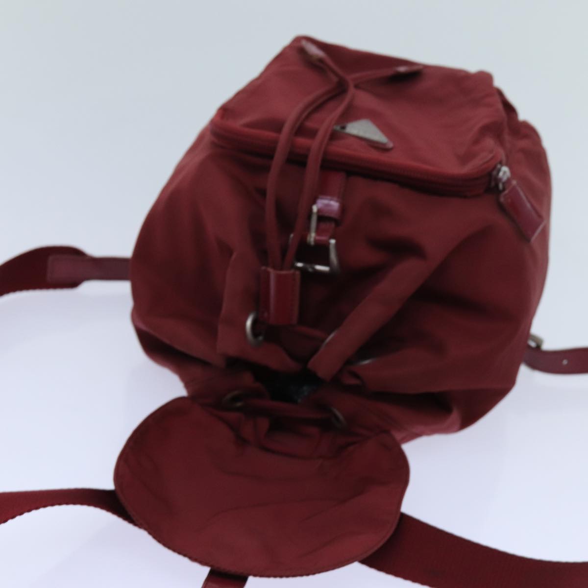 PRADA Backpack Nylon Red Auth 71496