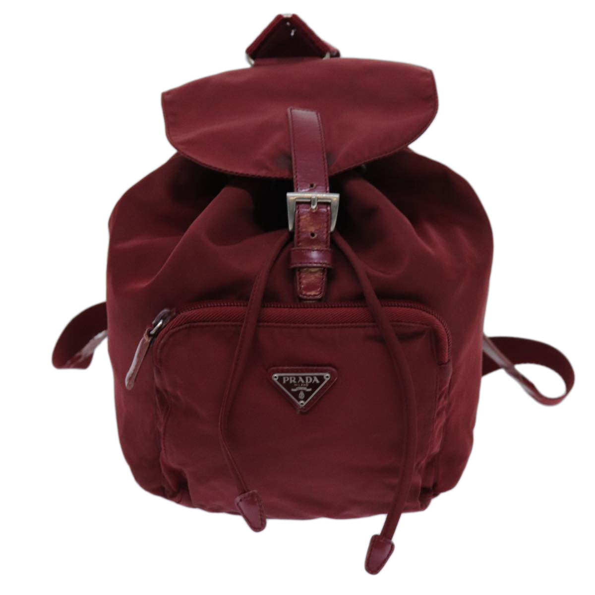 PRADA Backpack Nylon Red Auth 71496