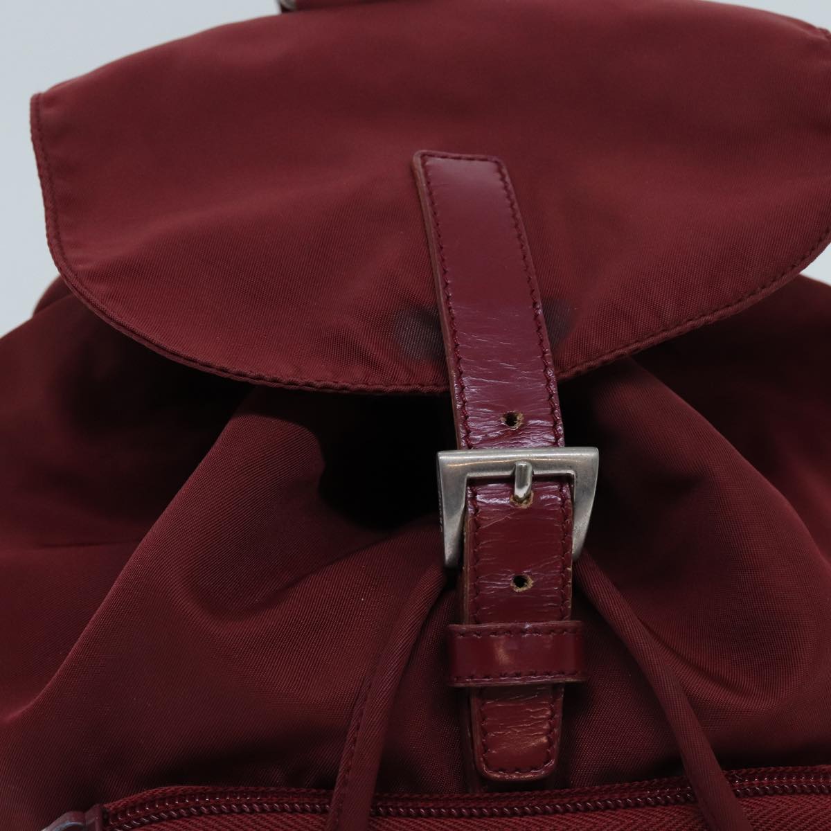 PRADA Backpack Nylon Red Auth 71496