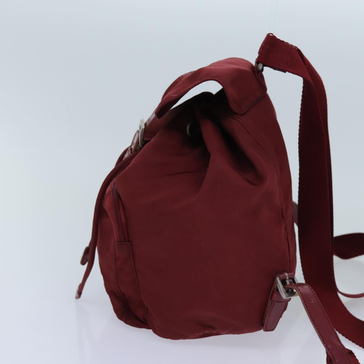 PRADA Backpack Nylon Red Auth 71496