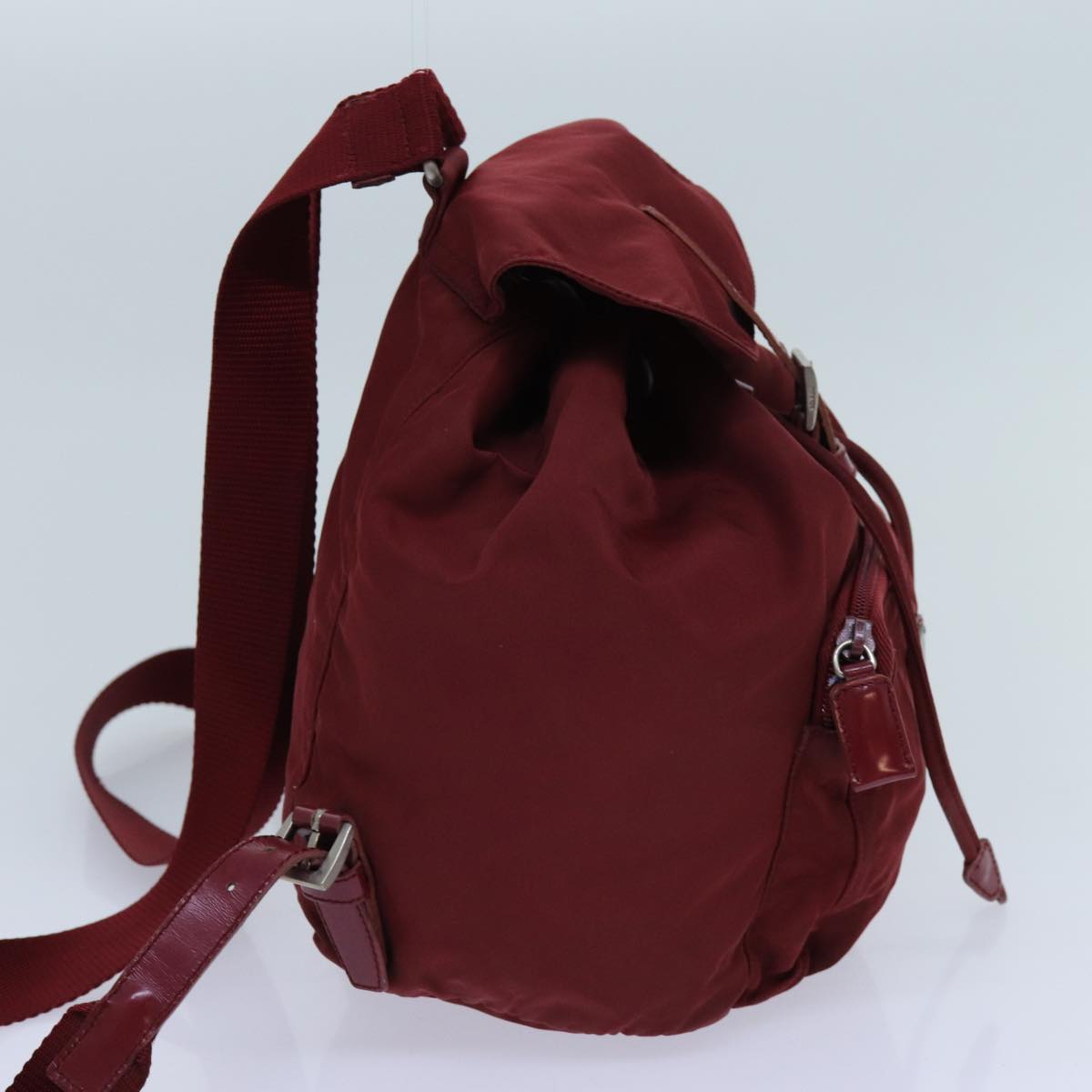 PRADA Backpack Nylon Red Auth 71496