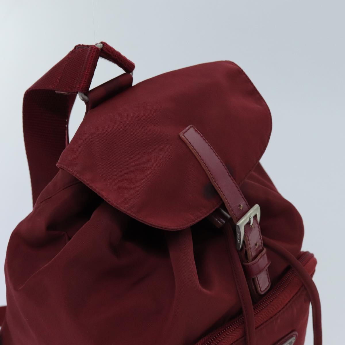 PRADA Backpack Nylon Red Auth 71496