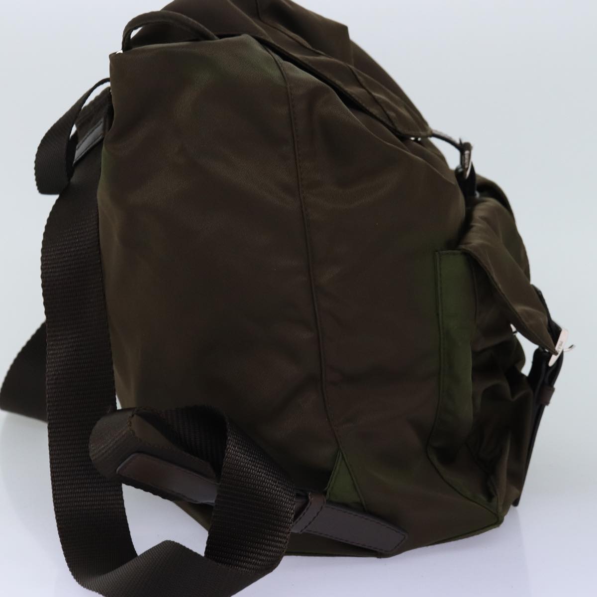 PRADA Backpack Nylon Brown Auth 71501