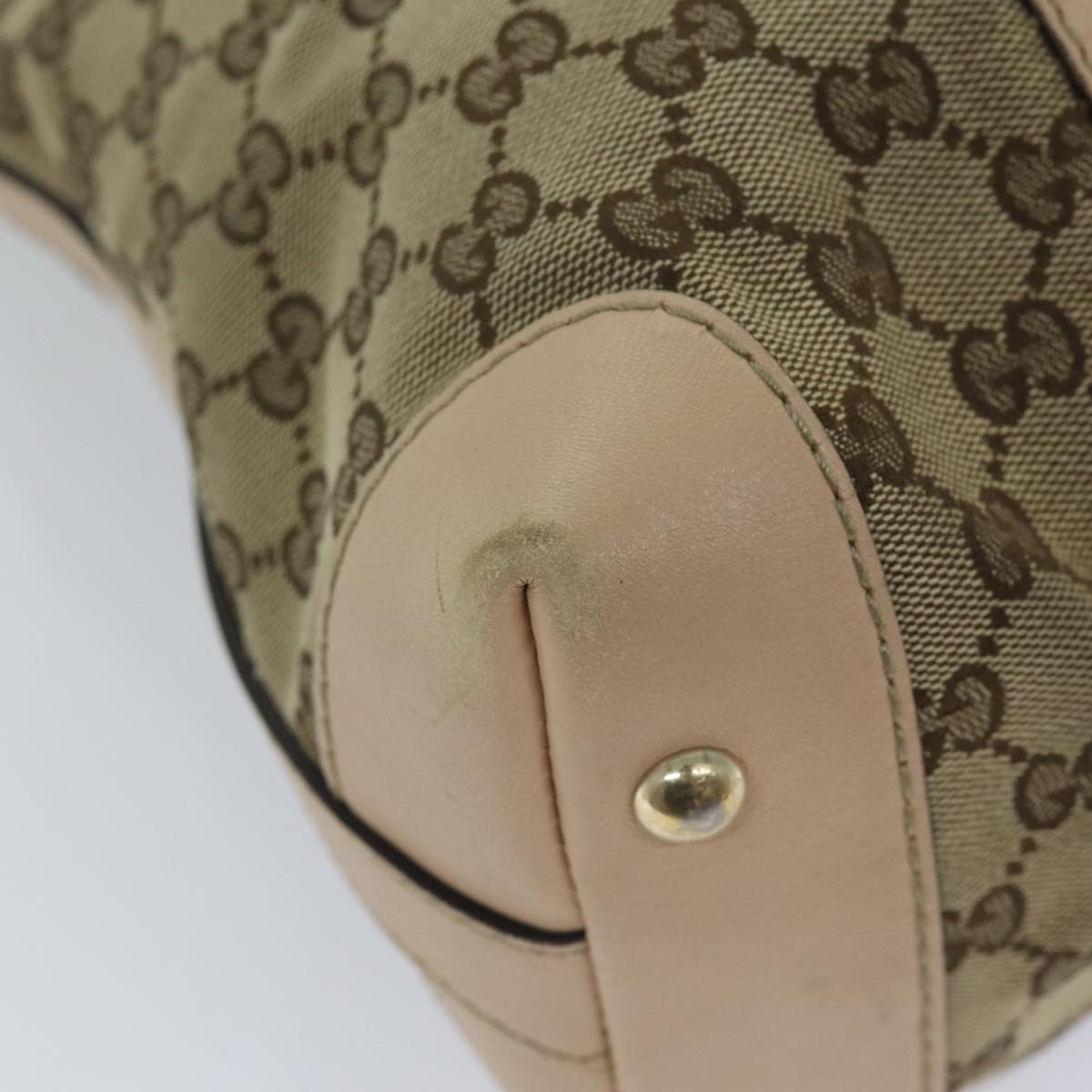 GUCCI GG Canvas Shoulder Bag Beige 257084 Auth 71510