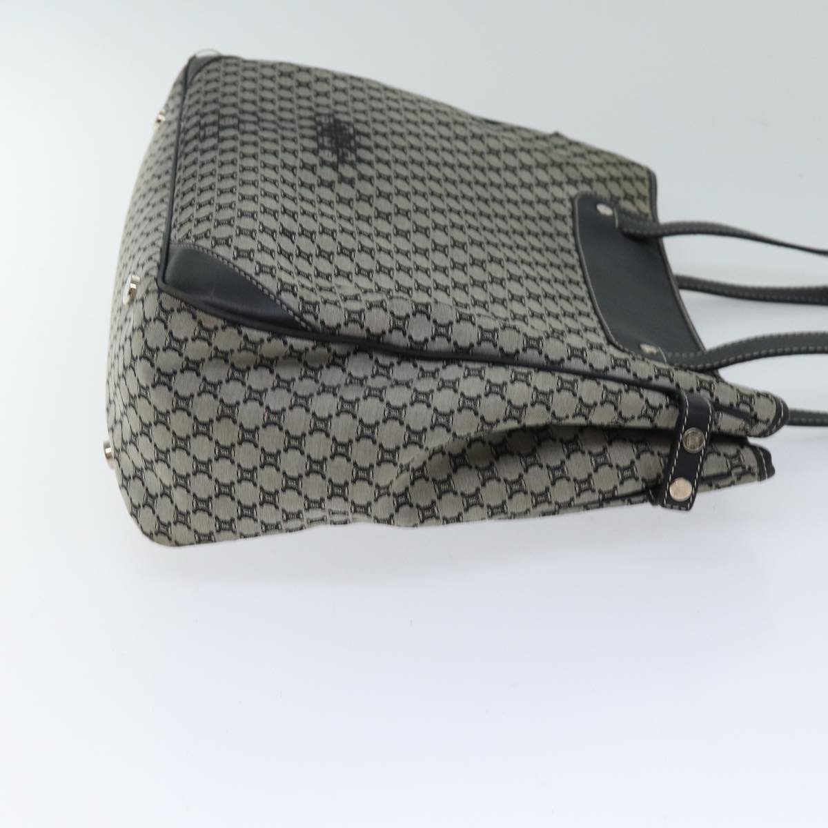 CELINE Macadam Canvas Hand Bag Gray Auth 71545