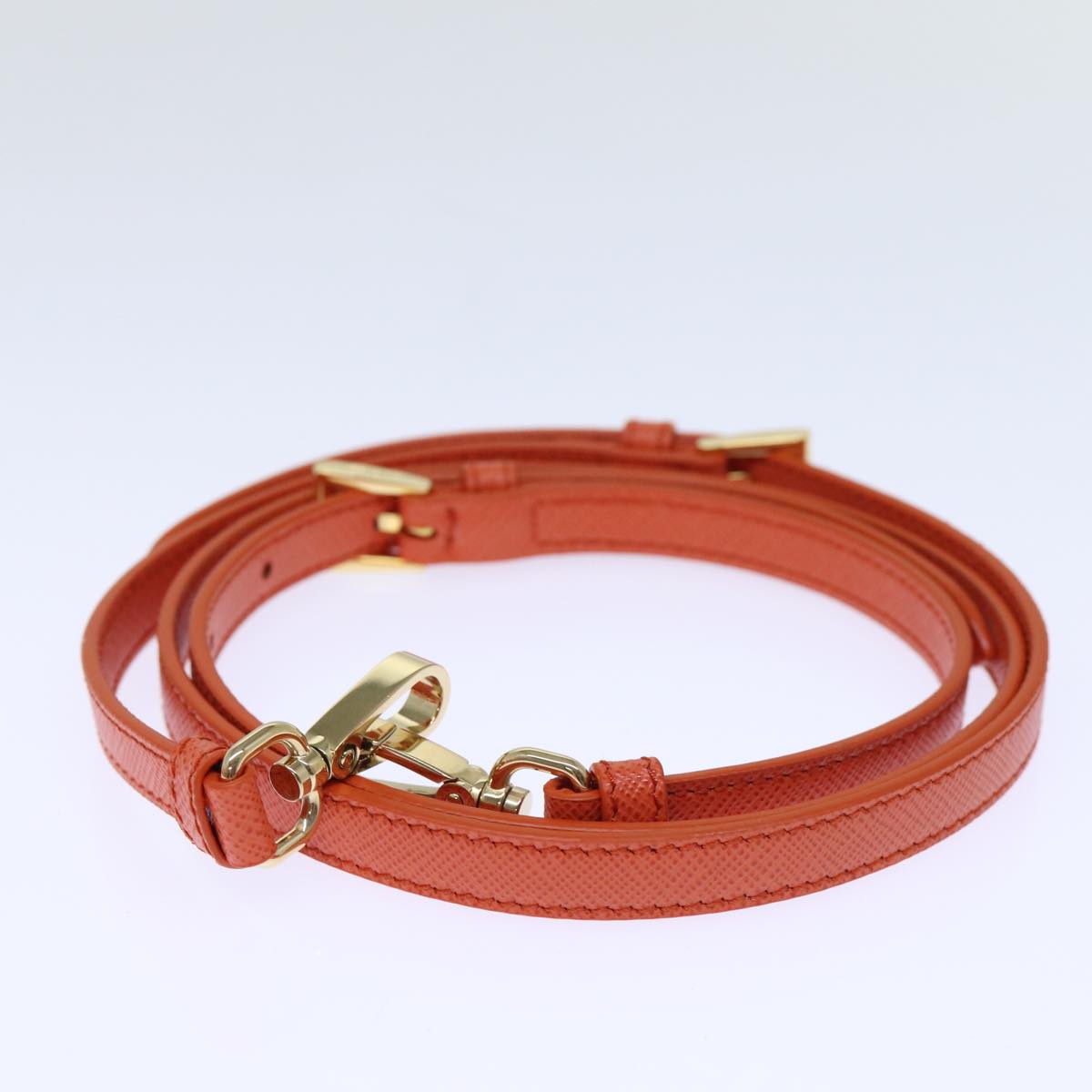 PRADA Hand Bag Canvas 2way Orange Auth 71577SAM