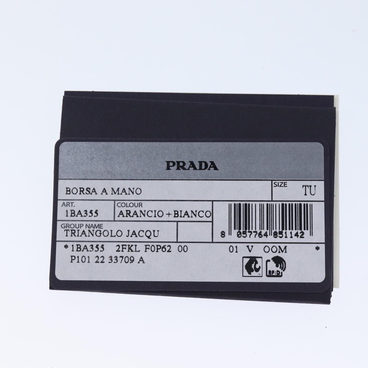 PRADA Hand Bag Canvas 2way Orange Auth 71577SAM