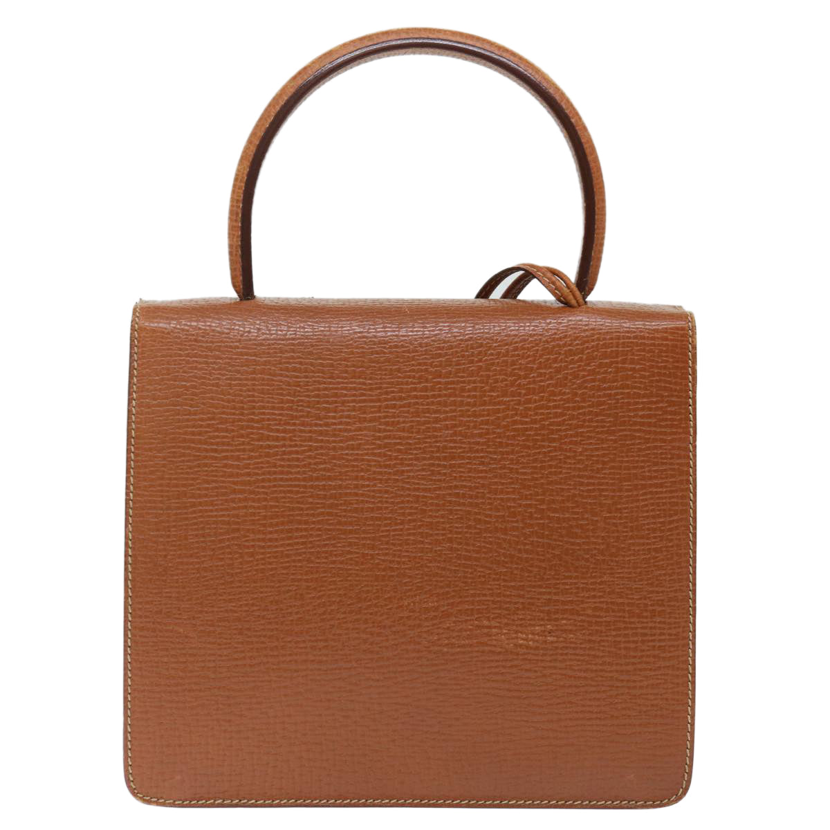 LOEWE Hand Bag Leather Brown Auth 71590