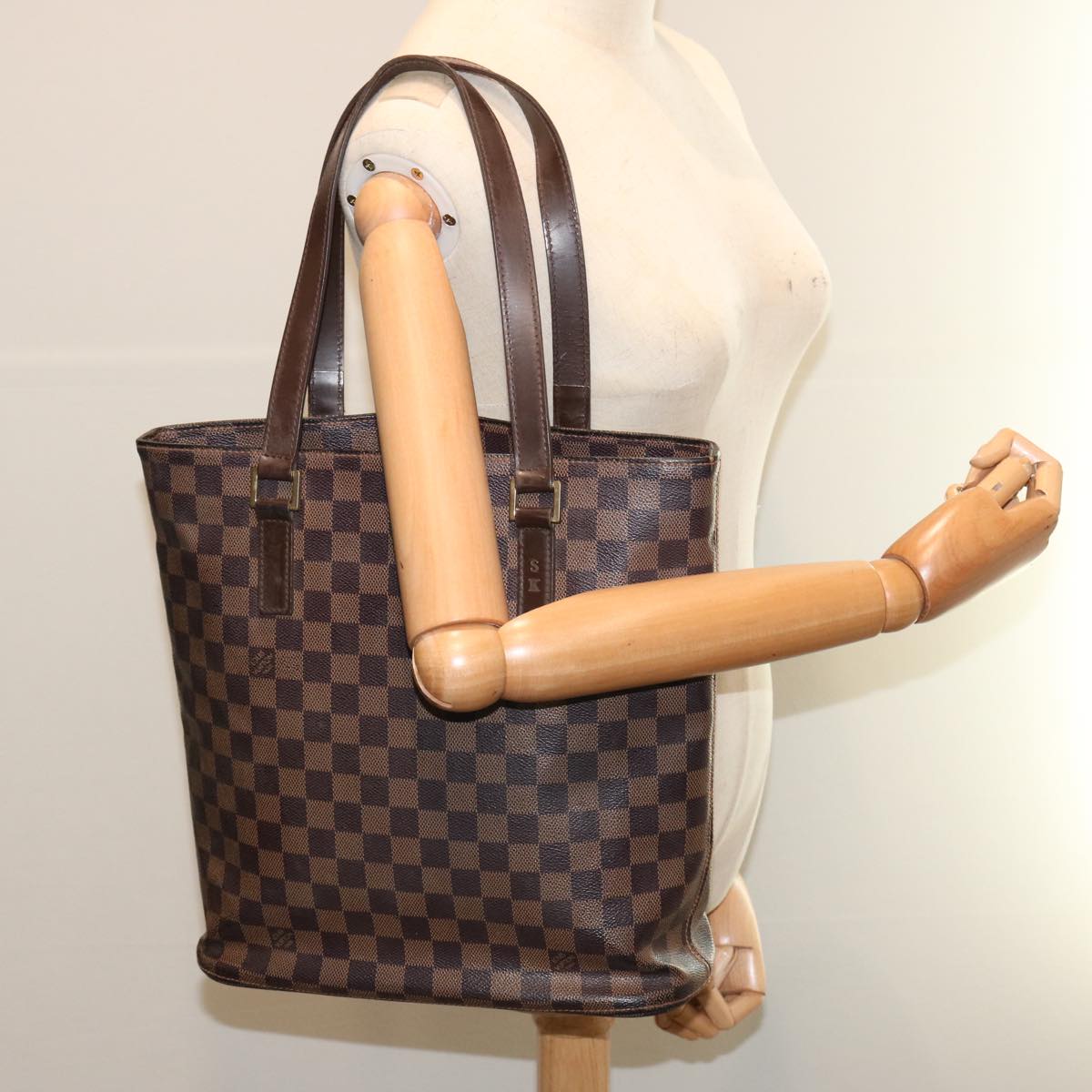 LOUIS VUITTON Damier Ebene Vavin GM Tote Bag N51169 LV Auth 71646