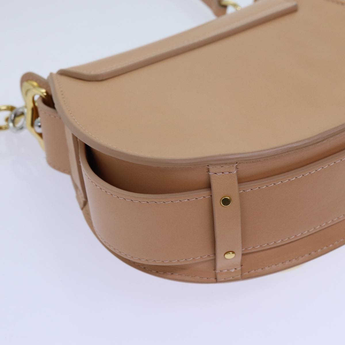 Chloe Tess Shoulder Bag Leather 2way Beige Auth 71651A