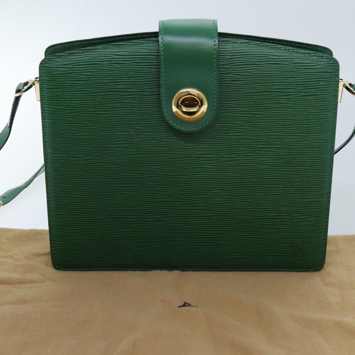 LOUIS VUITTON Epi Capuchin Shoulder Bag Green M52344 LV Auth 71713