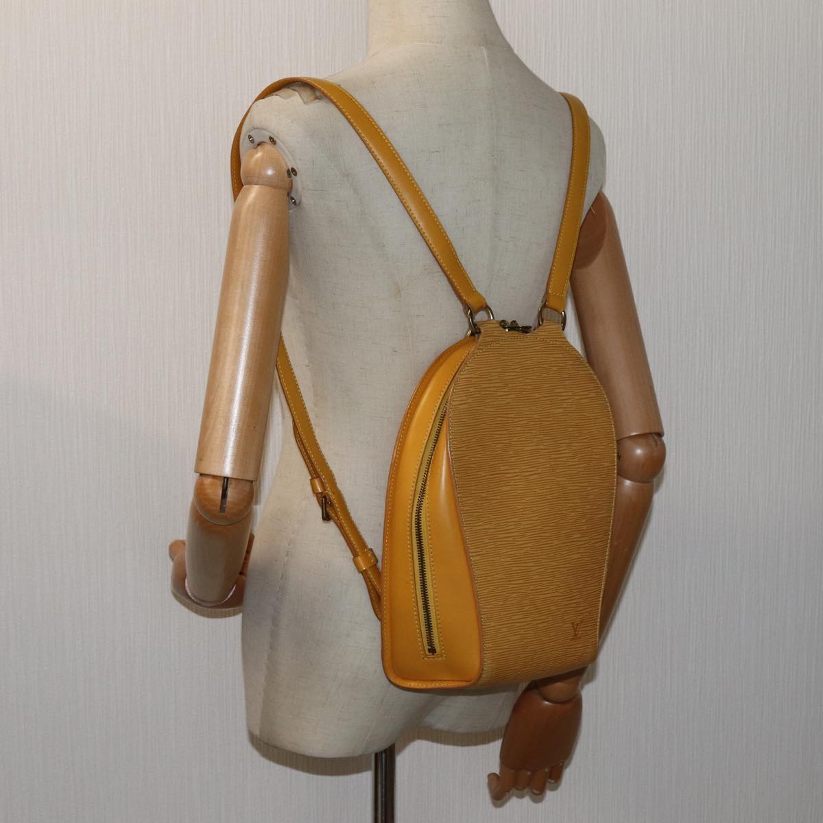 LOUIS VUITTON Epi Mabillon Backpack Yellow M52239 LV Auth 71715