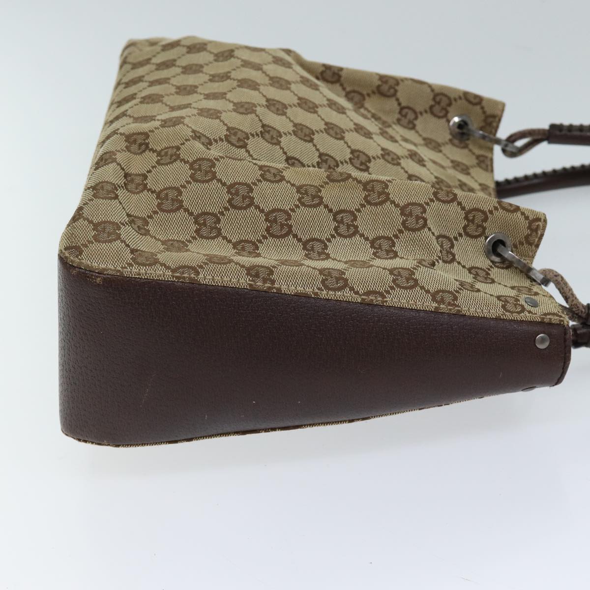 GUCCI GG Canvas Hand Bag Beige Auth 71783