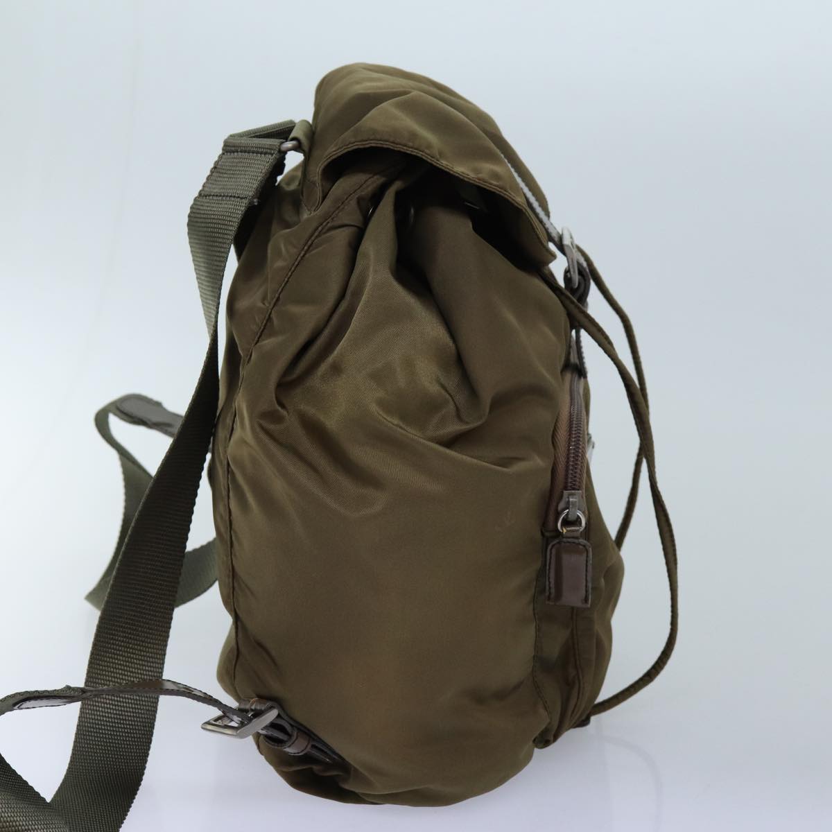 PRADA Backpack Nylon Brown Auth 71851