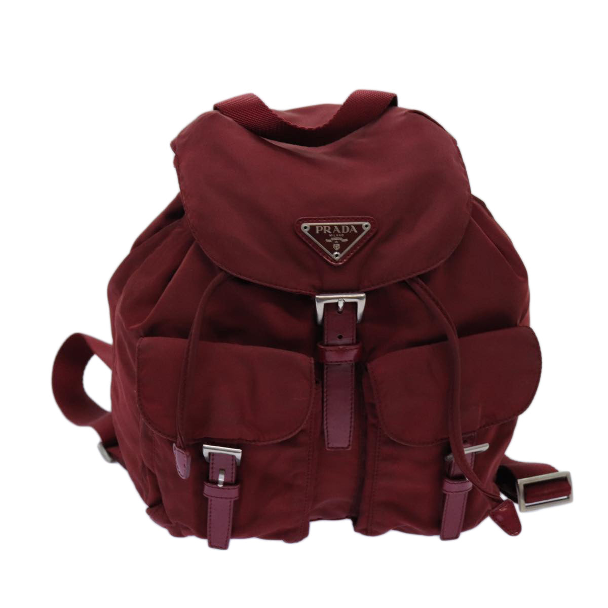 PRADA Backpack Nylon Red Auth 71852