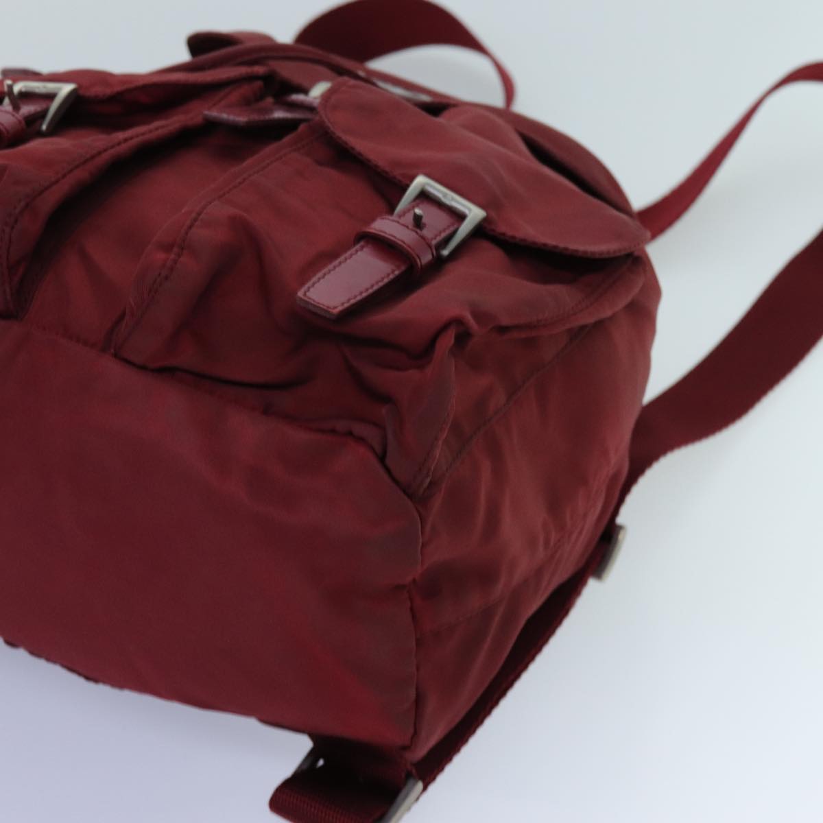 PRADA Backpack Nylon Red Auth 71852