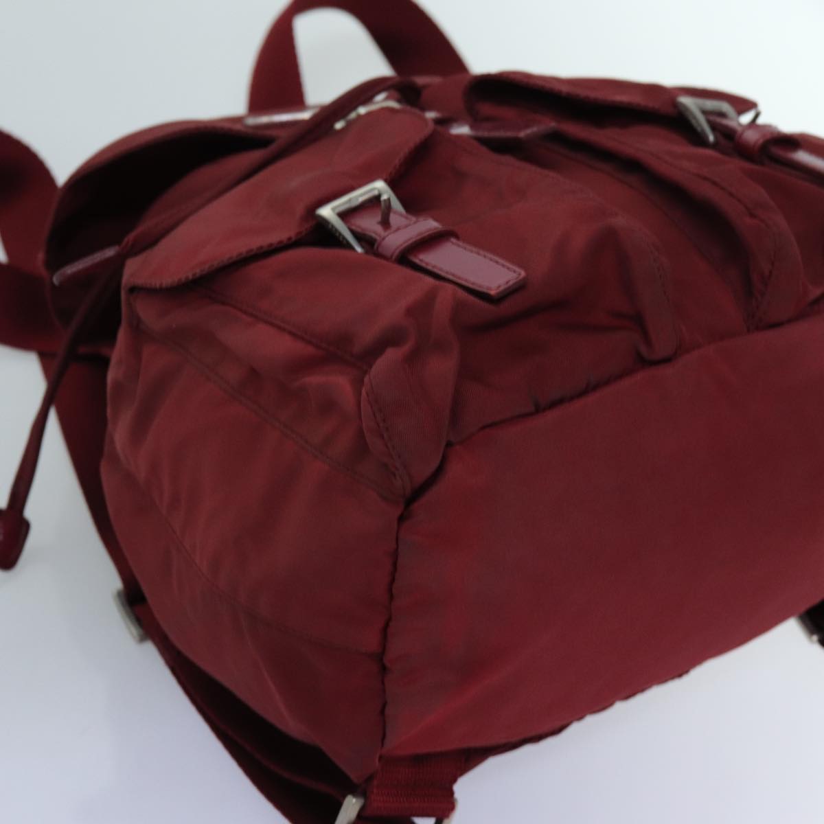 PRADA Backpack Nylon Red Auth 71852