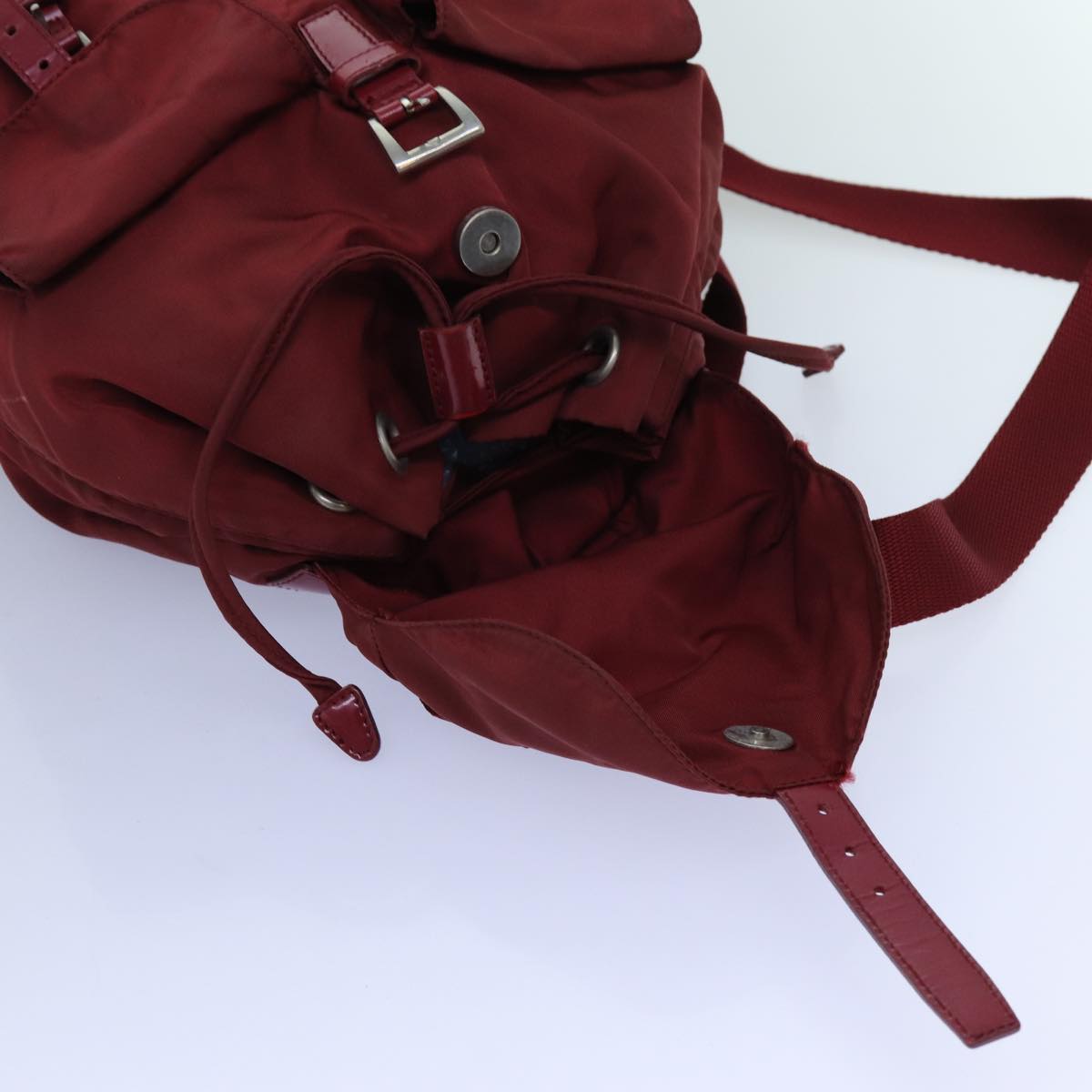 PRADA Backpack Nylon Red Auth 71852