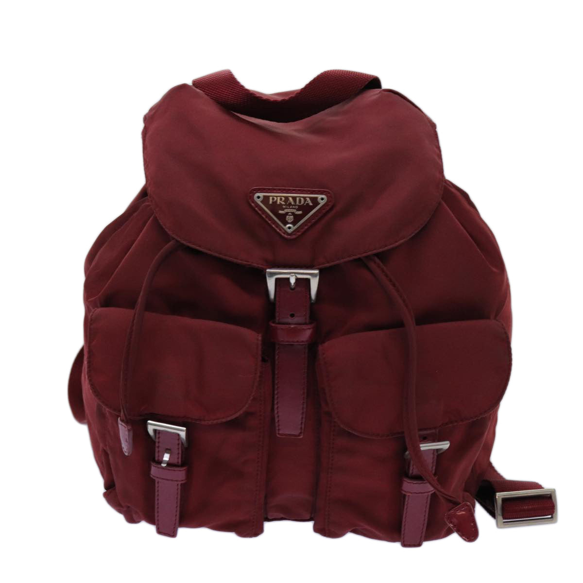 PRADA Backpack Nylon Red Auth 71852