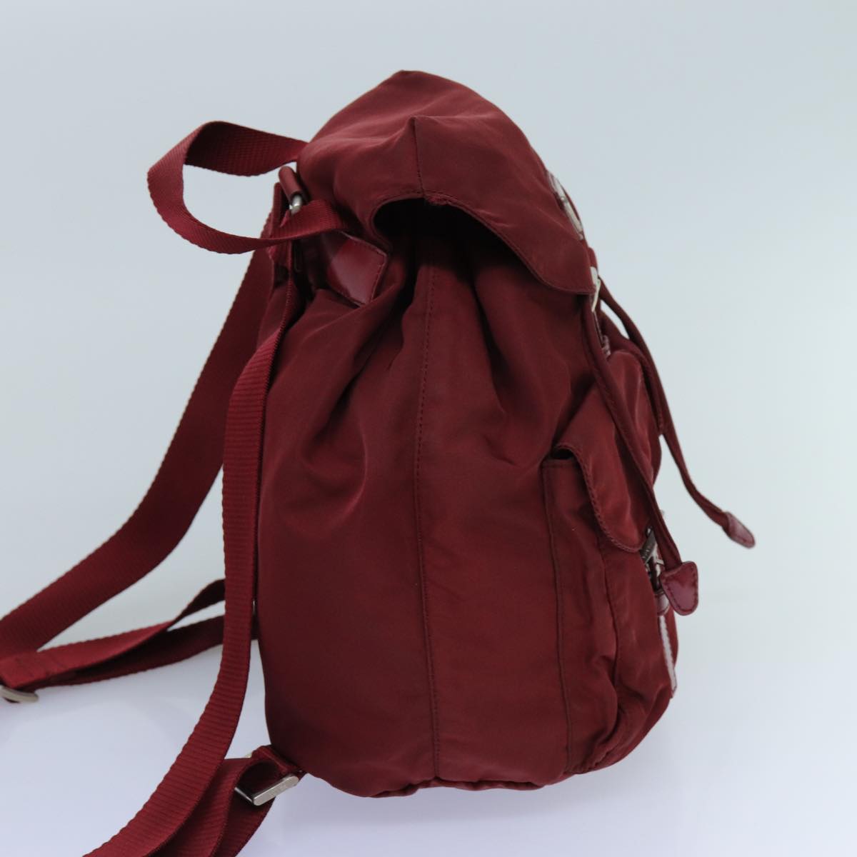 PRADA Backpack Nylon Red Auth 71852