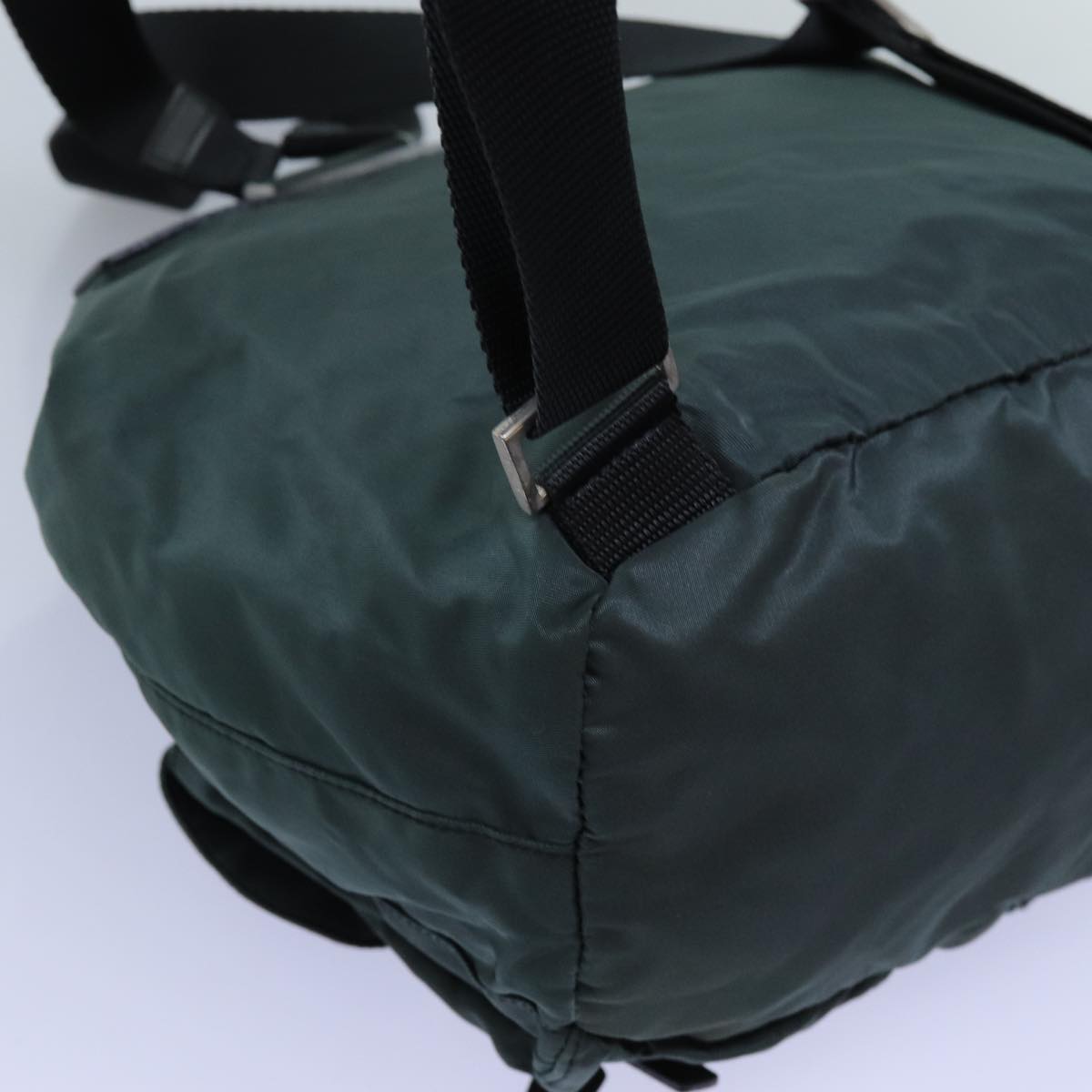 PRADA Backpack Nylon Green Auth 71857