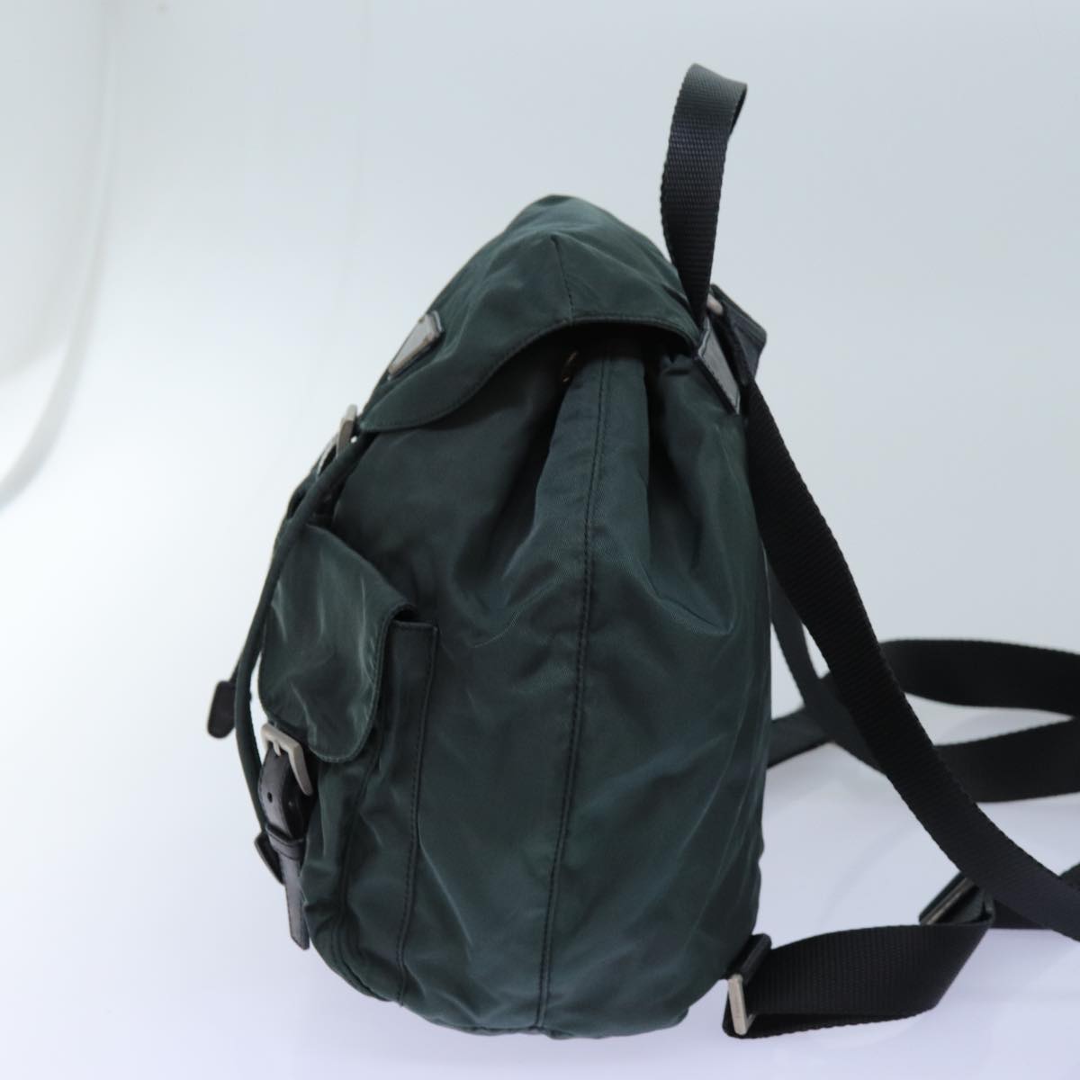 PRADA Backpack Nylon Green Auth 71857