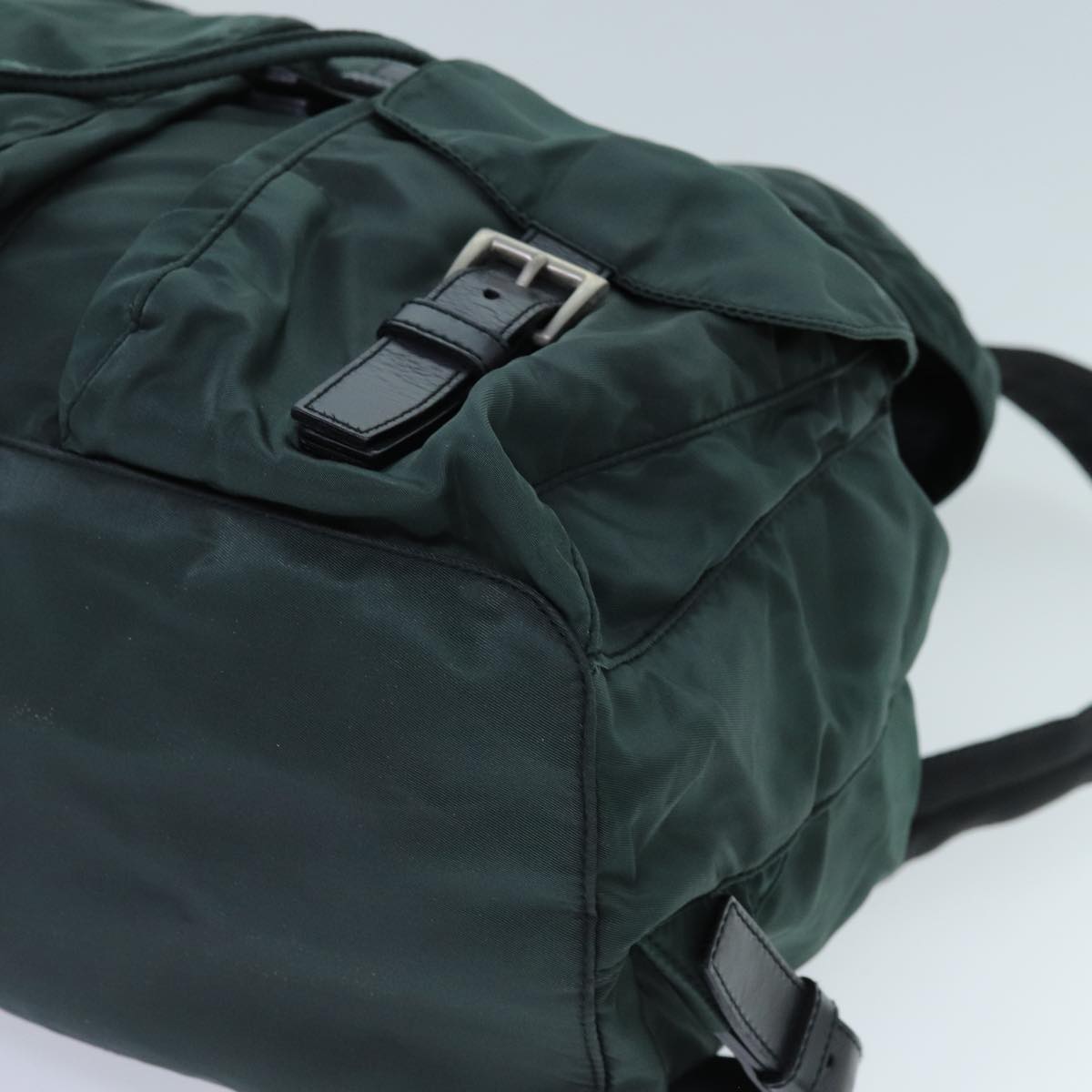 PRADA Backpack Nylon Green Auth 71859