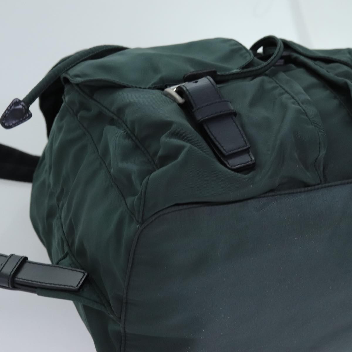 PRADA Backpack Nylon Green Auth 71859