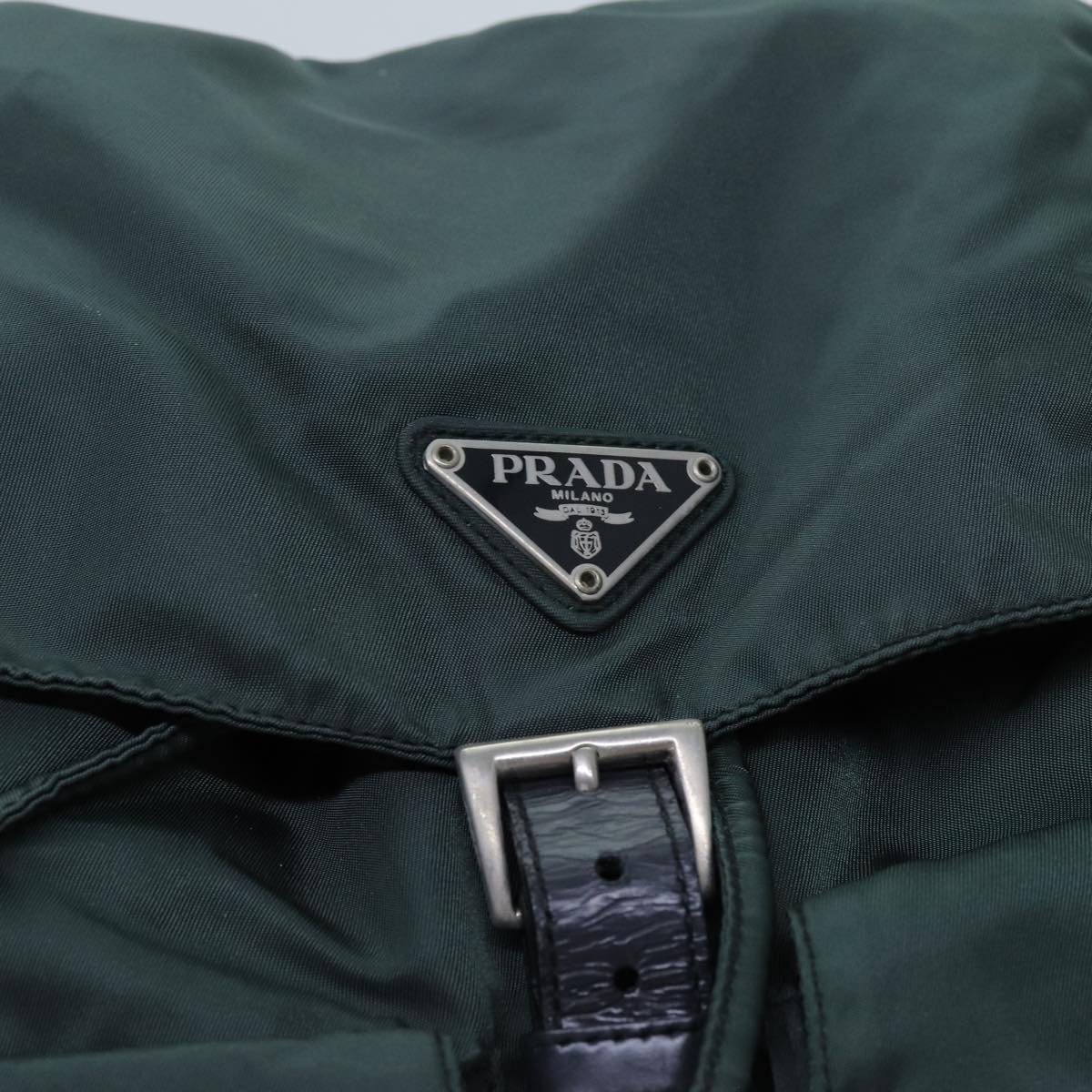 PRADA Backpack Nylon Green Auth 71859