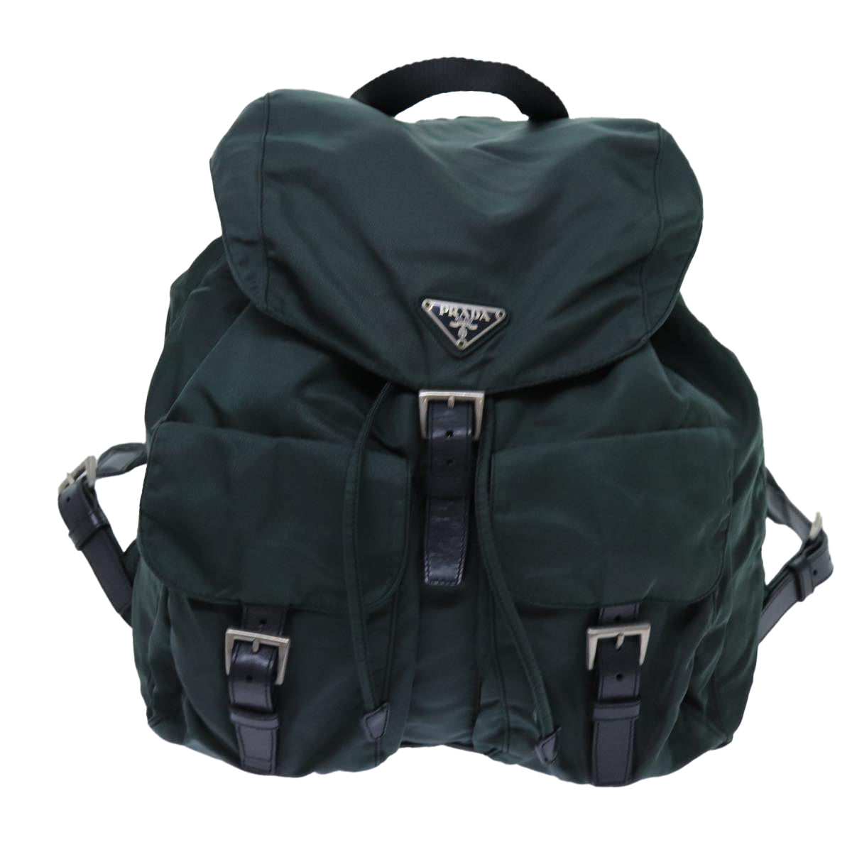 PRADA Backpack Nylon Green Auth 71859