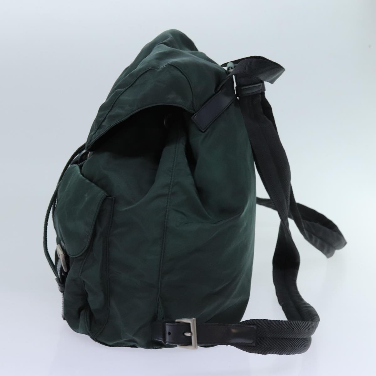 PRADA Backpack Nylon Green Auth 71859