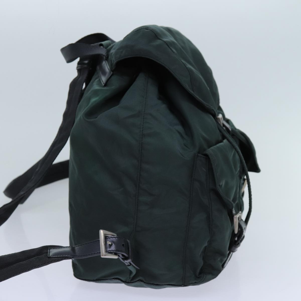 PRADA Backpack Nylon Green Auth 71859