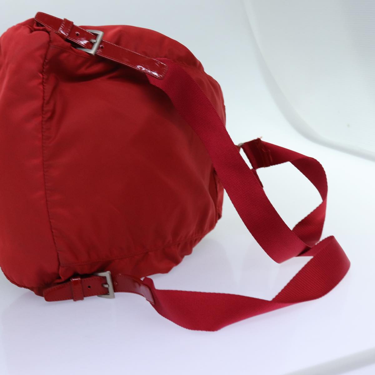 PRADA Backpack Nylon Red Auth 71860