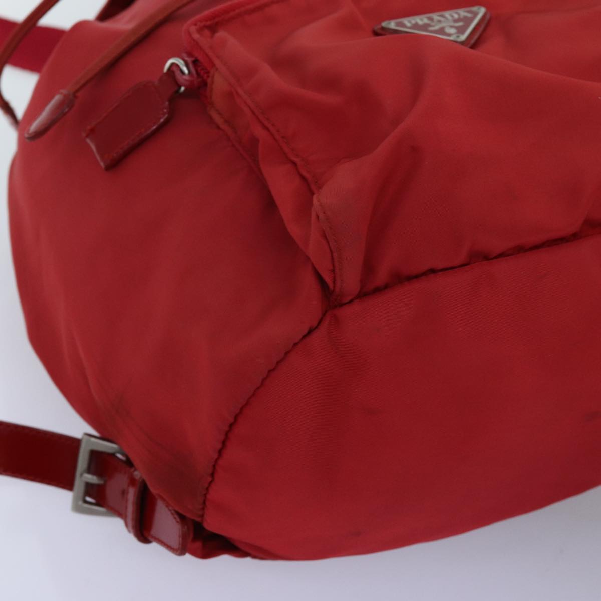 PRADA Backpack Nylon Red Auth 71860