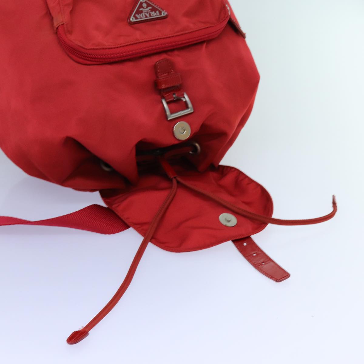 PRADA Backpack Nylon Red Auth 71860