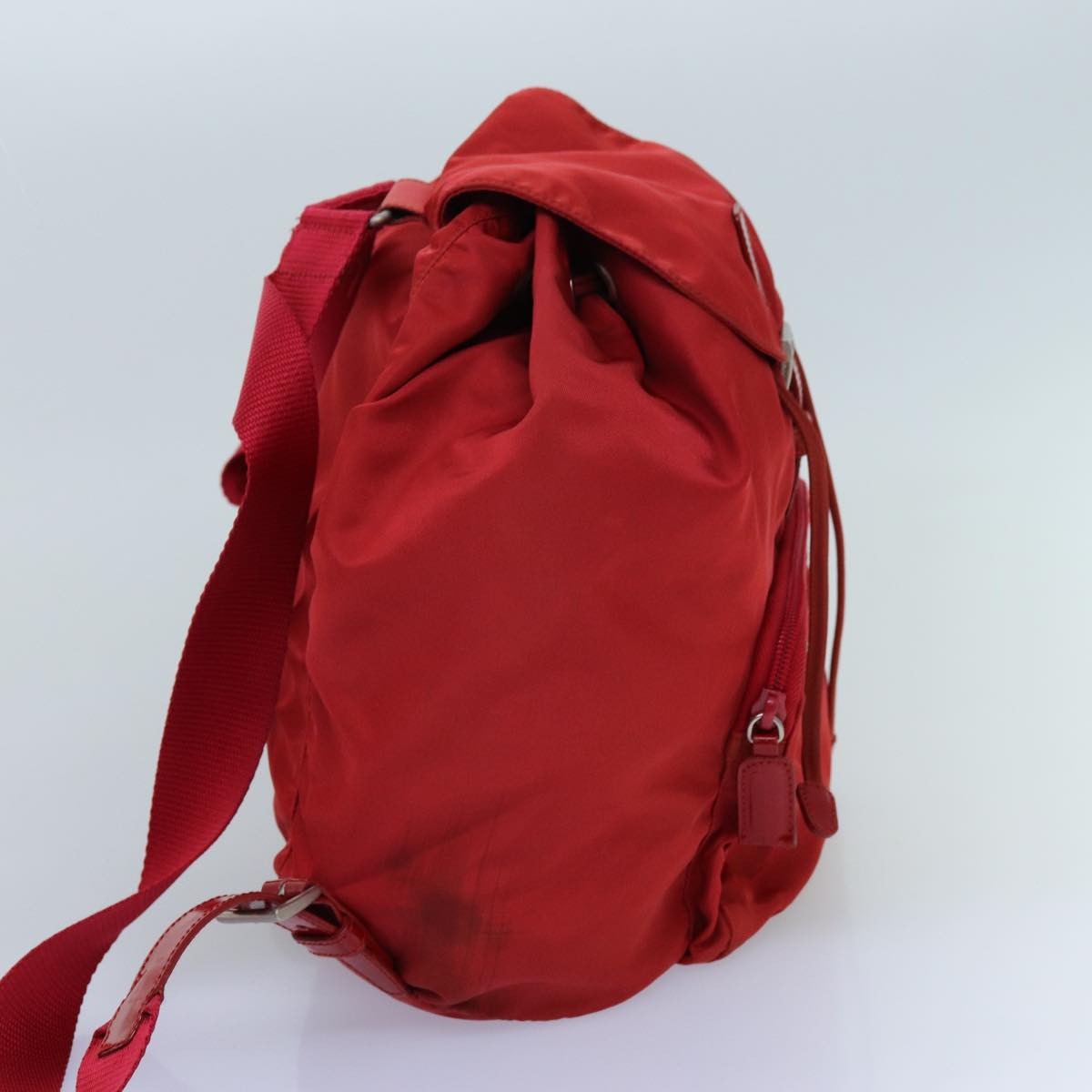 PRADA Backpack Nylon Red Auth 71860