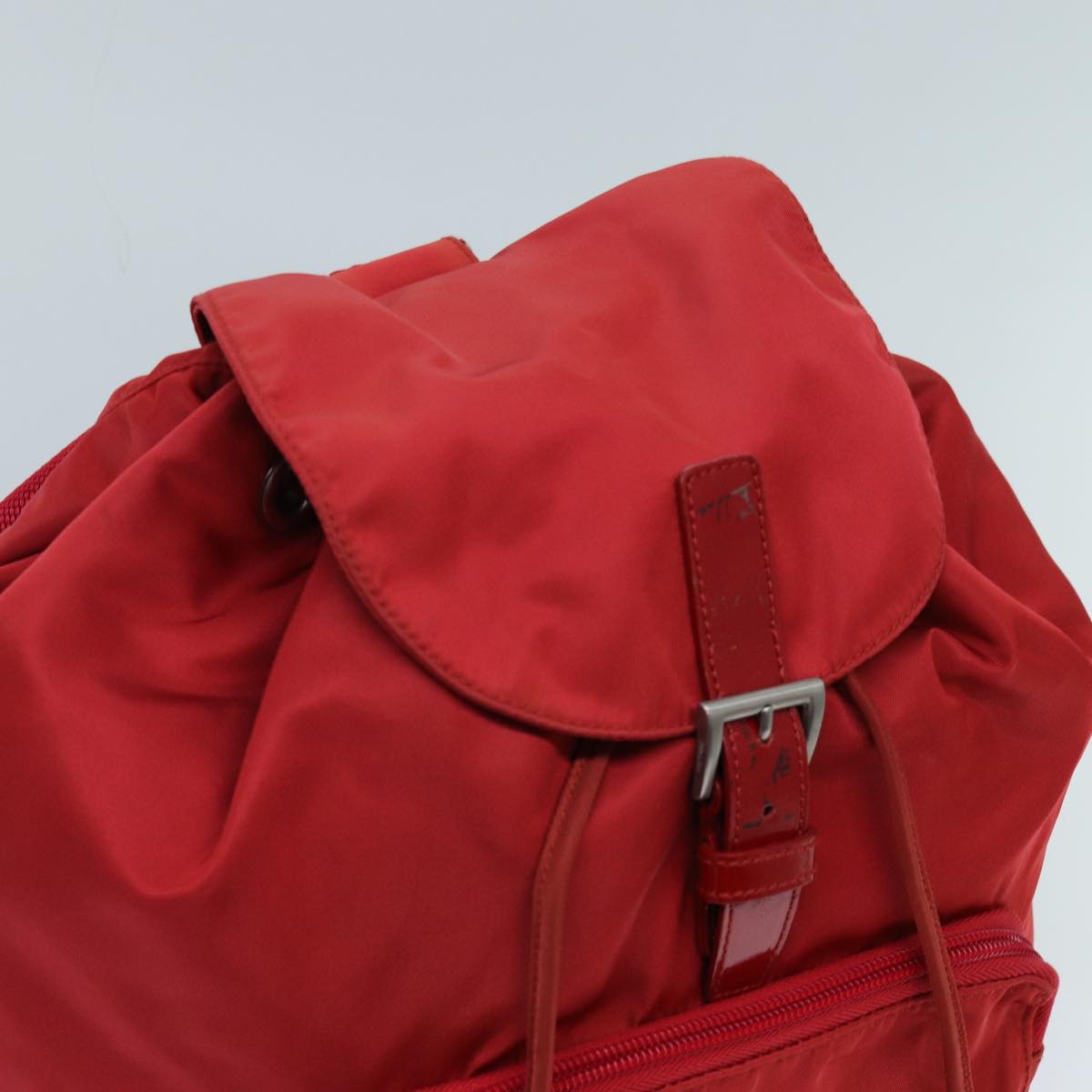 PRADA Backpack Nylon Red Auth 71860