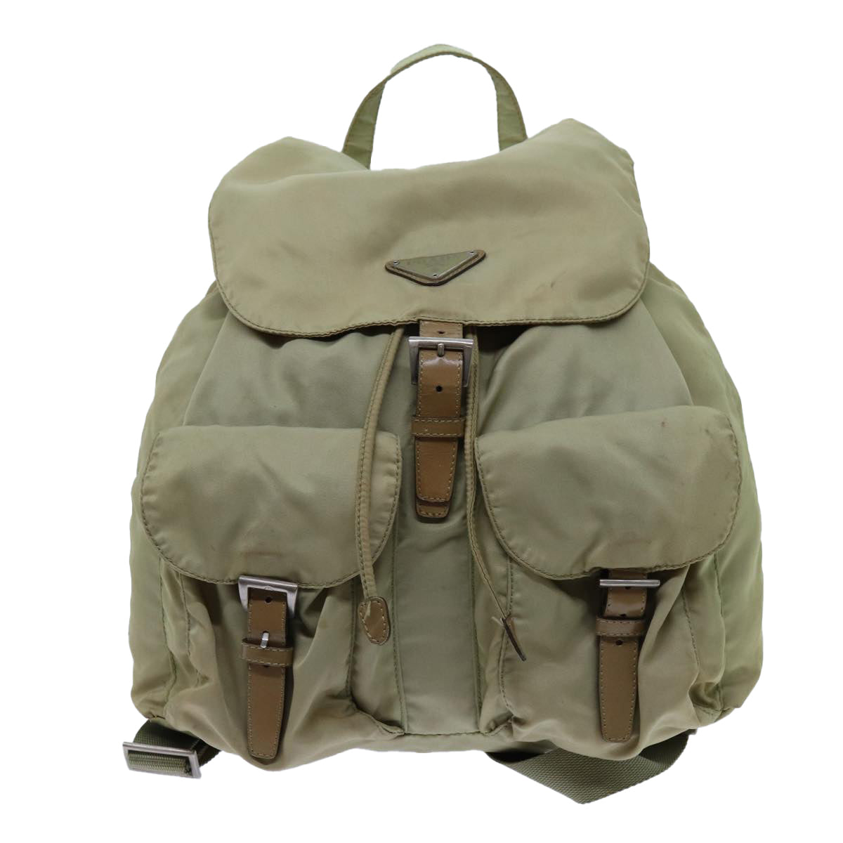 PRADA Backpack Nylon Beige Auth 71867