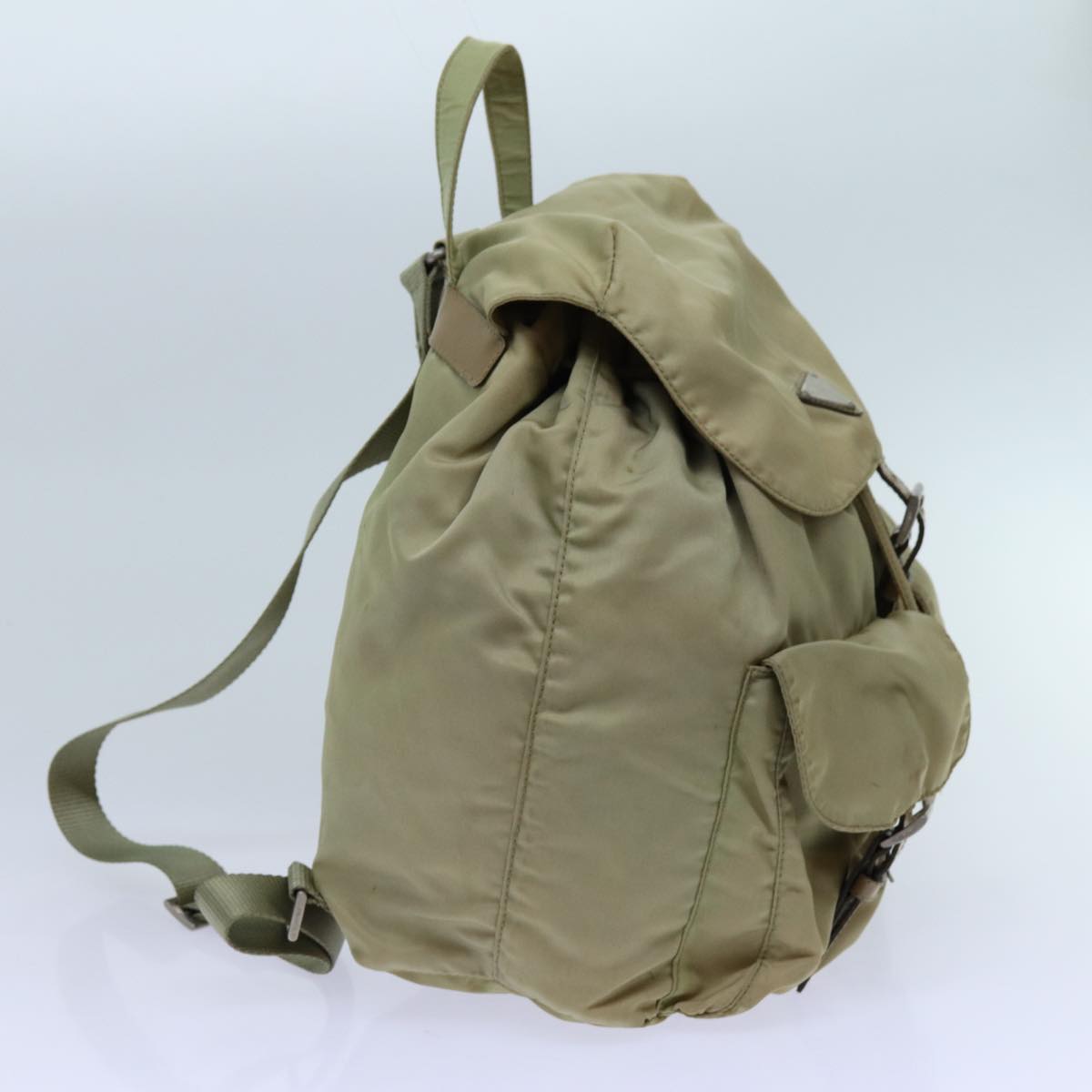 PRADA Backpack Nylon Beige Auth 71867