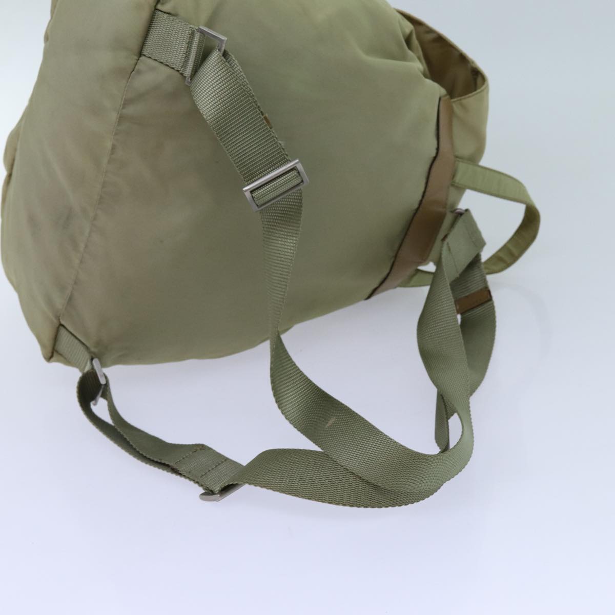 PRADA Backpack Nylon Beige Auth 71867