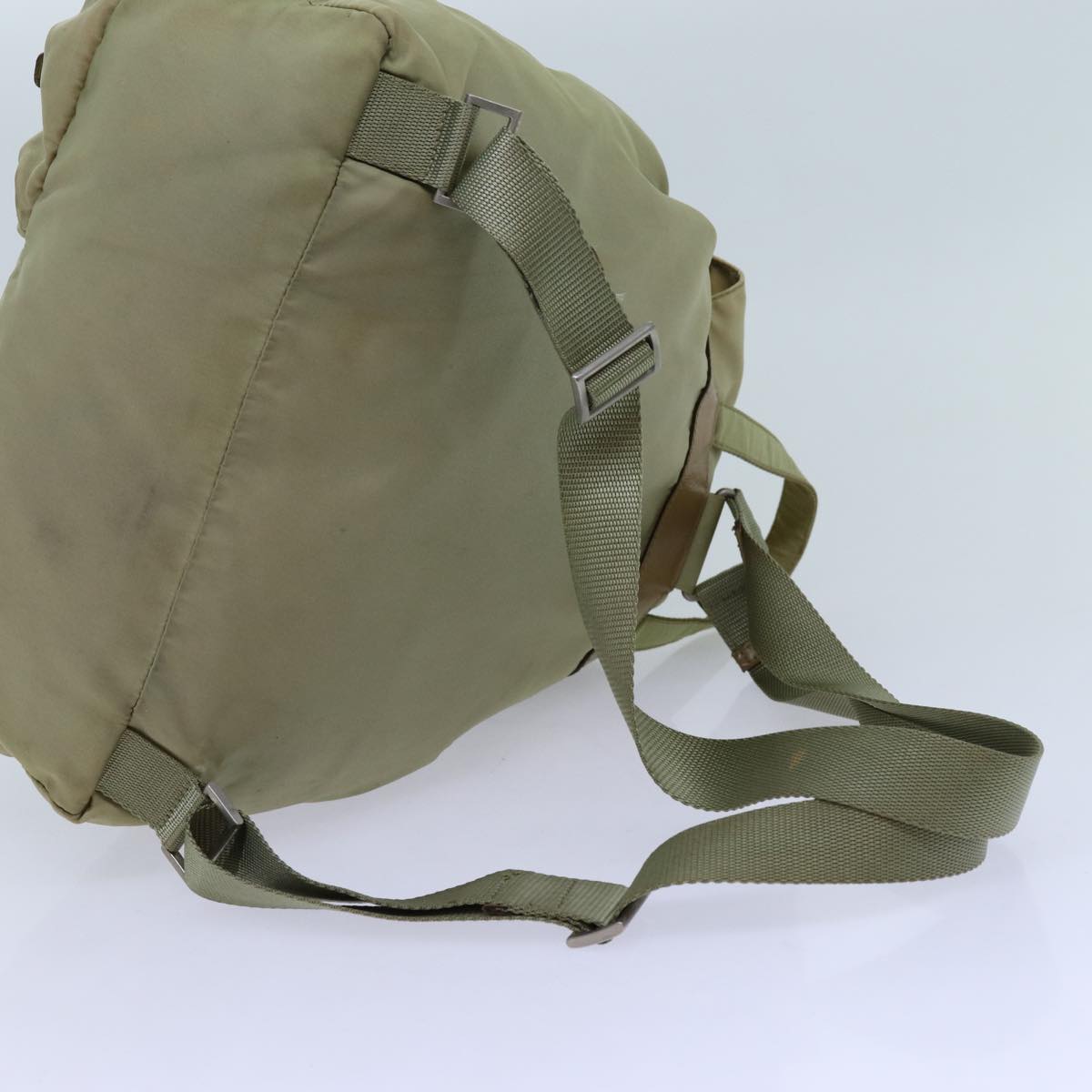 PRADA Backpack Nylon Beige Auth 71867