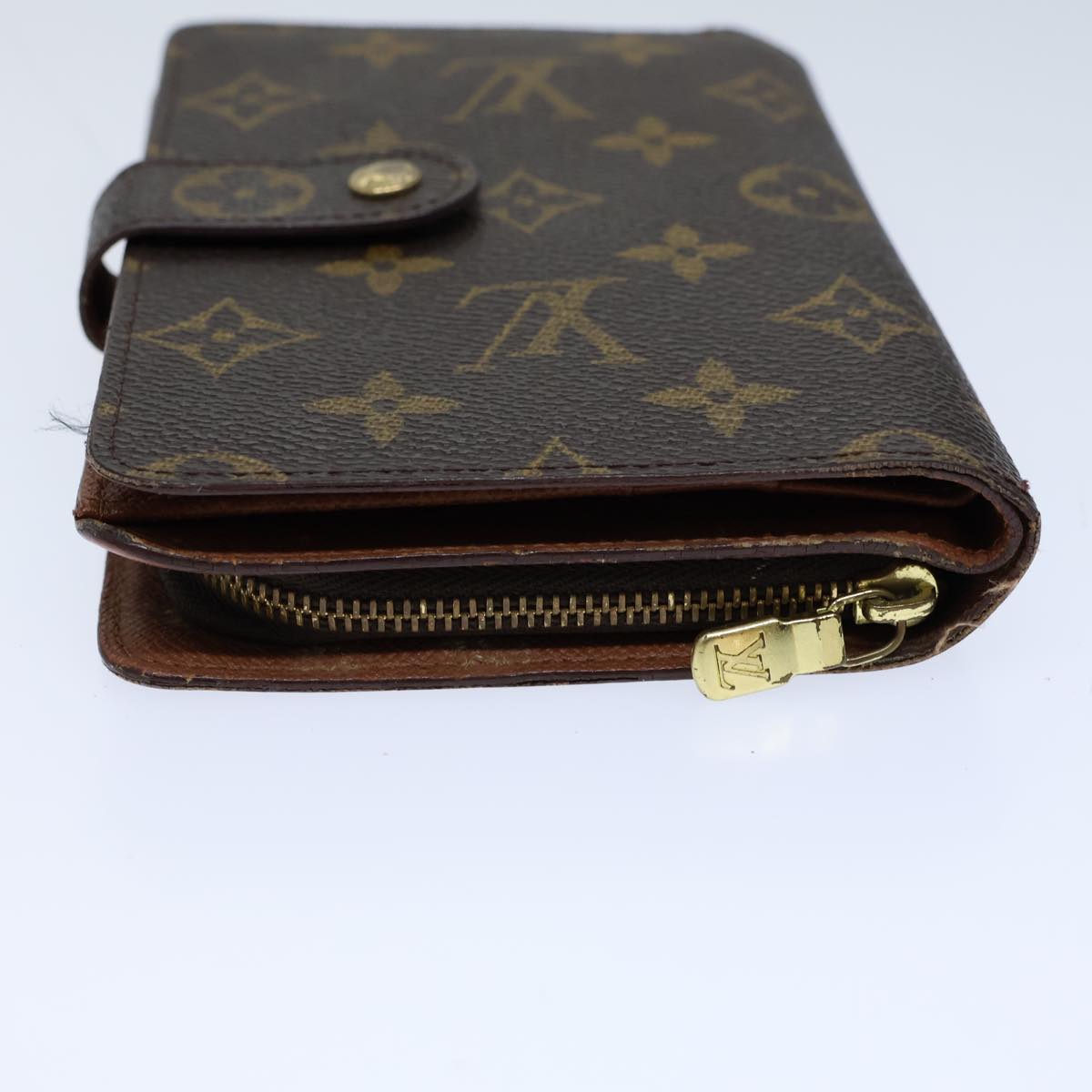 LOUIS VUITTON Monogram Porto Papie Zip Wallet M61207 LV Auth 71891