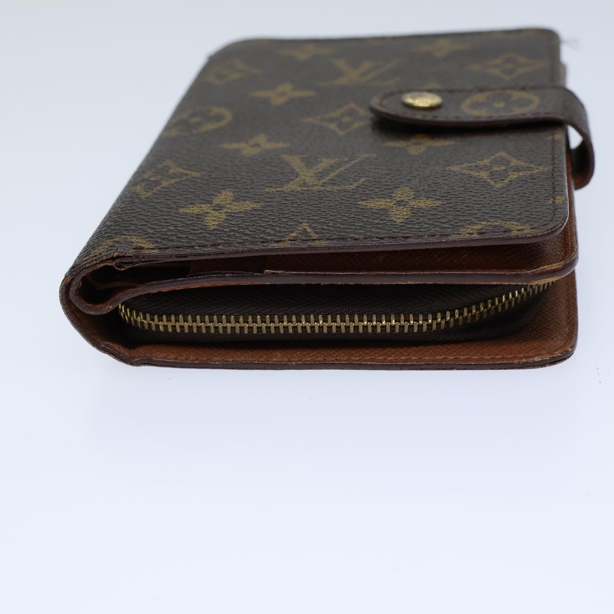 LOUIS VUITTON Monogram Porto Papie Zip Wallet M61207 LV Auth 71891