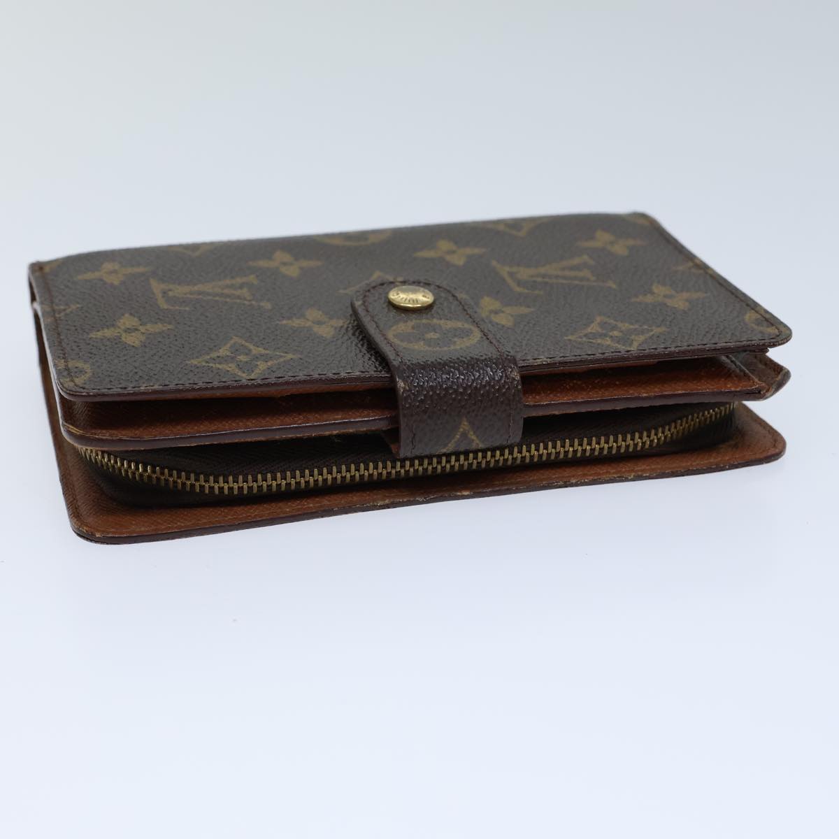 LOUIS VUITTON Monogram Porto Papie Zip Wallet M61207 LV Auth 71891