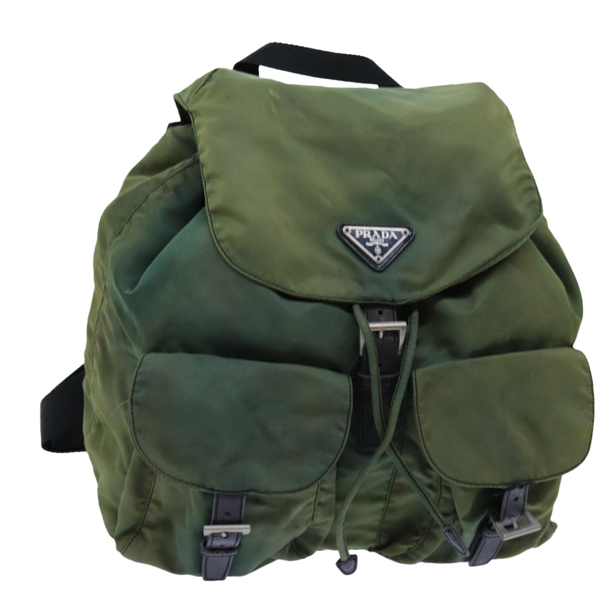 PRADA Backpack Nylon Green Auth 71904