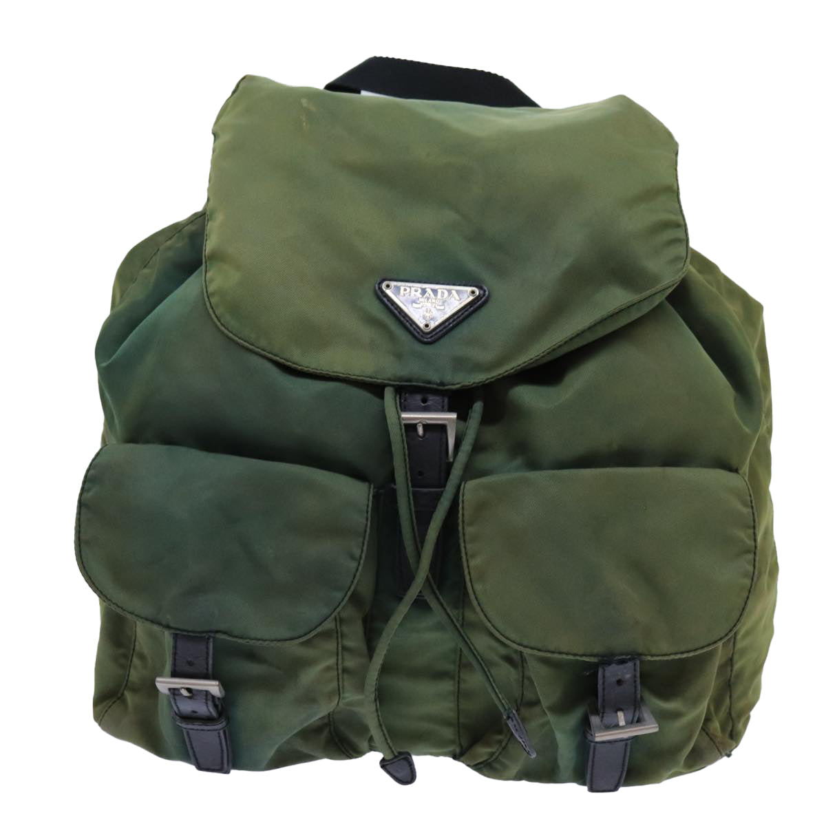 PRADA Backpack Nylon Green Auth 71904