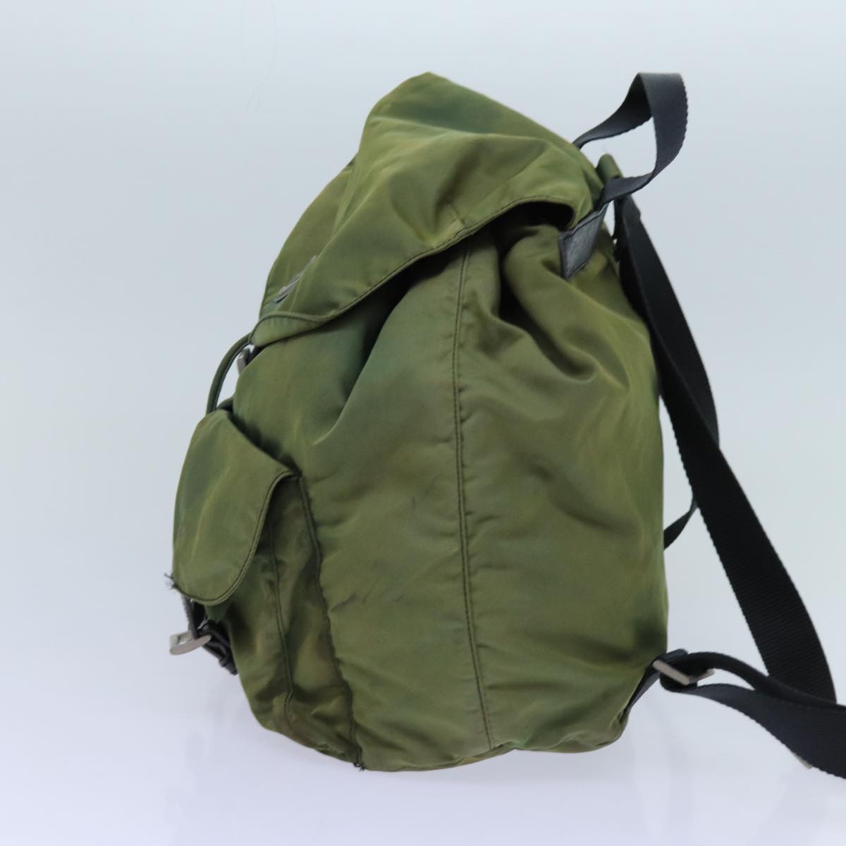 PRADA Backpack Nylon Green Auth 71904