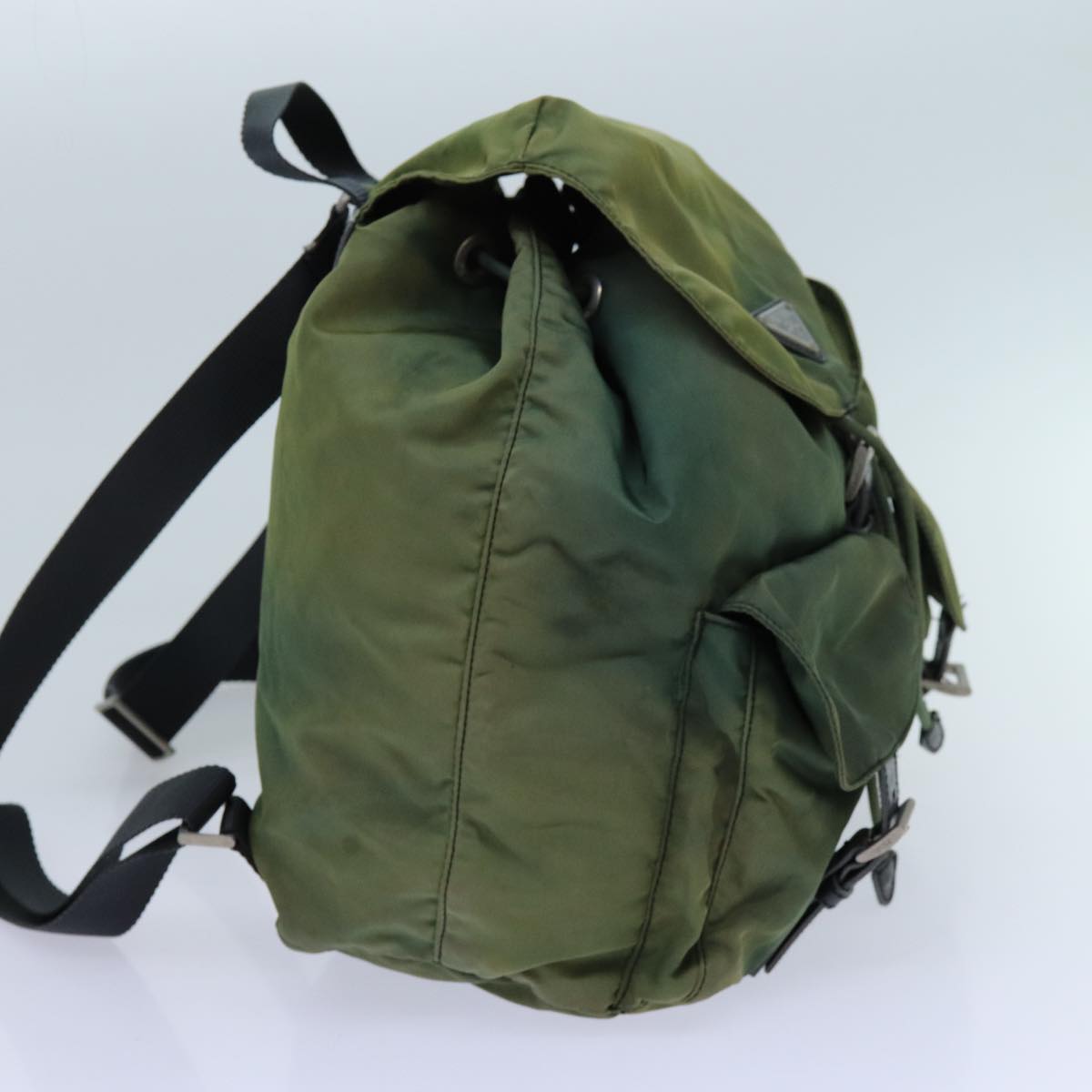 PRADA Backpack Nylon Green Auth 71904