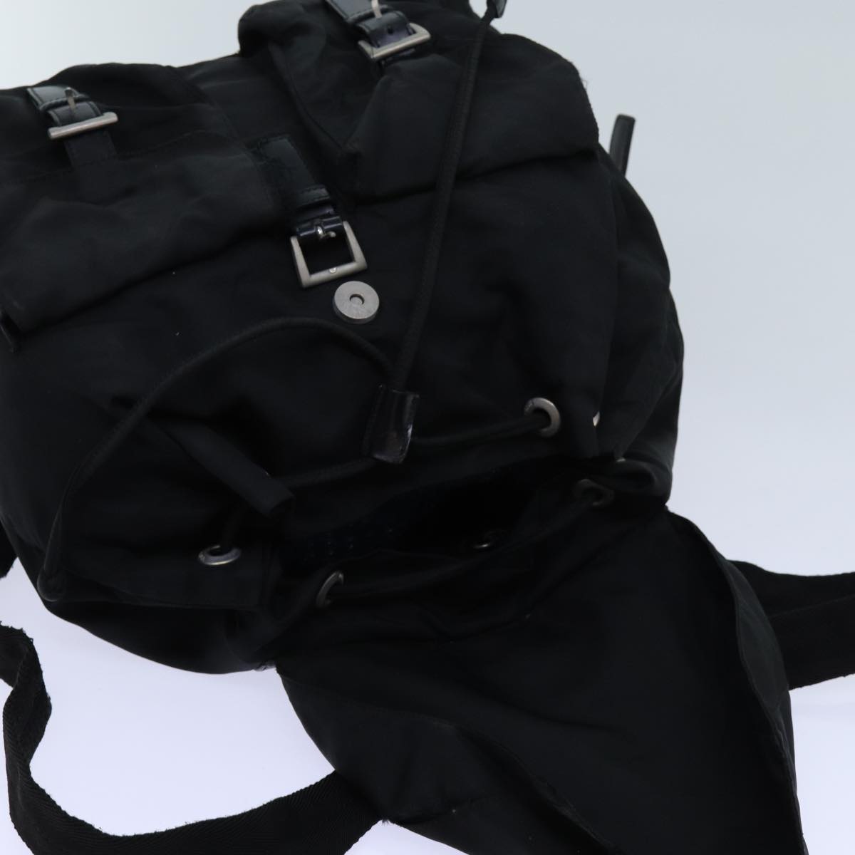 PRADA Backpack Nylon Black Auth 71911