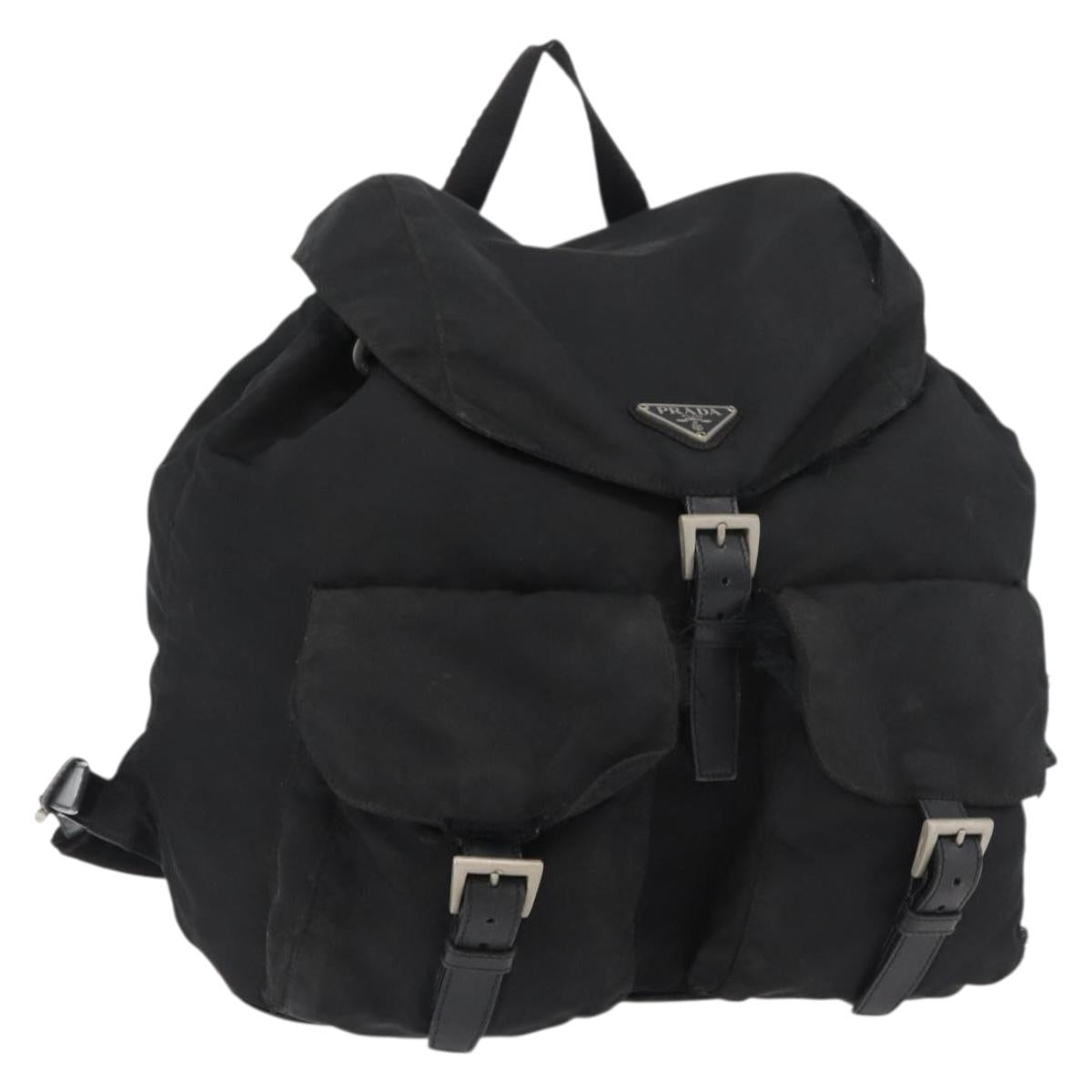PRADA Backpack Nylon Black Auth 71911
